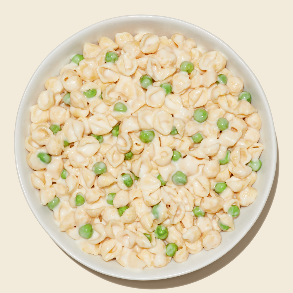 Shells & White Cheddar with Fresh Peas