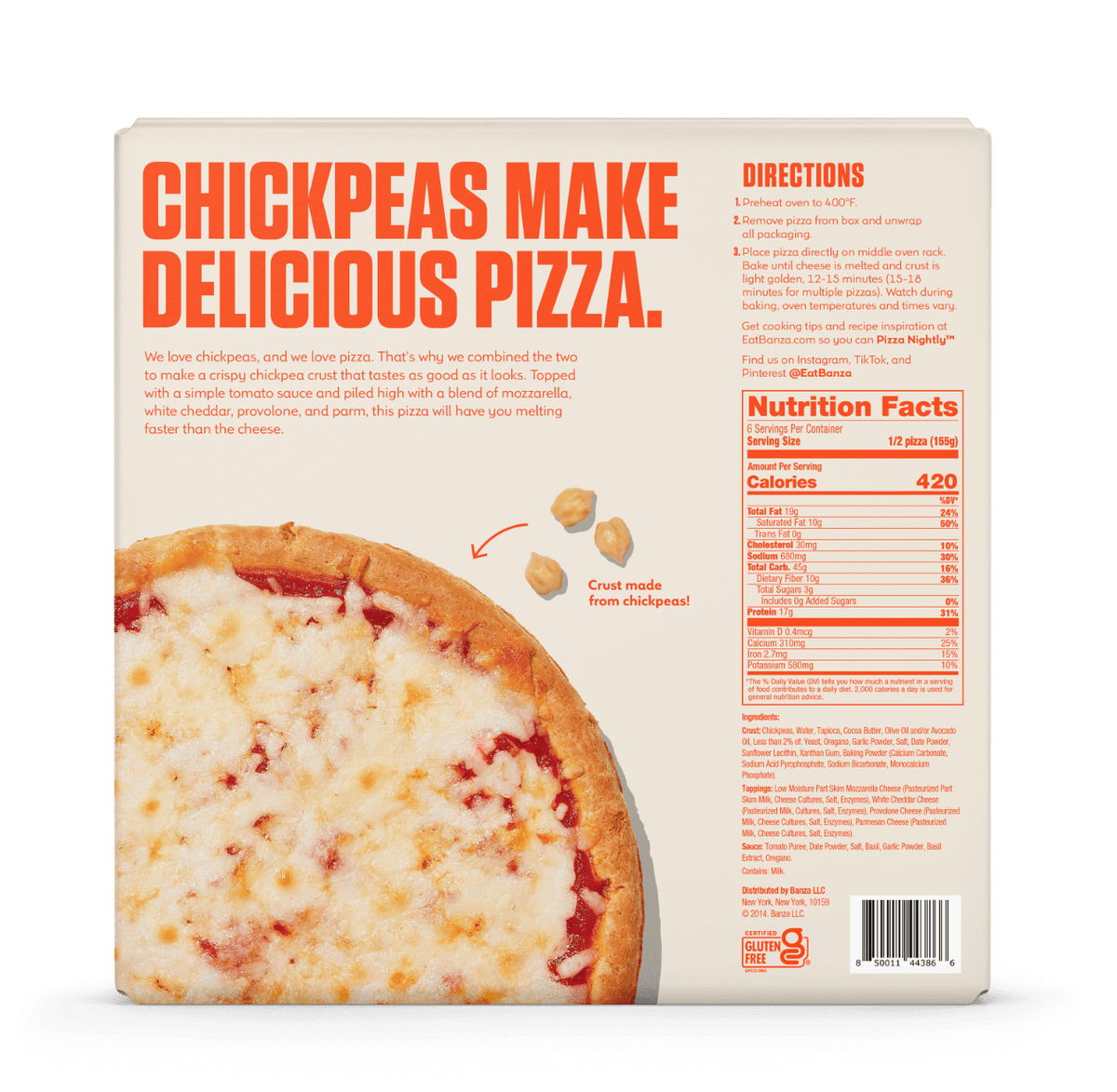 Pizza de cuatro quesos