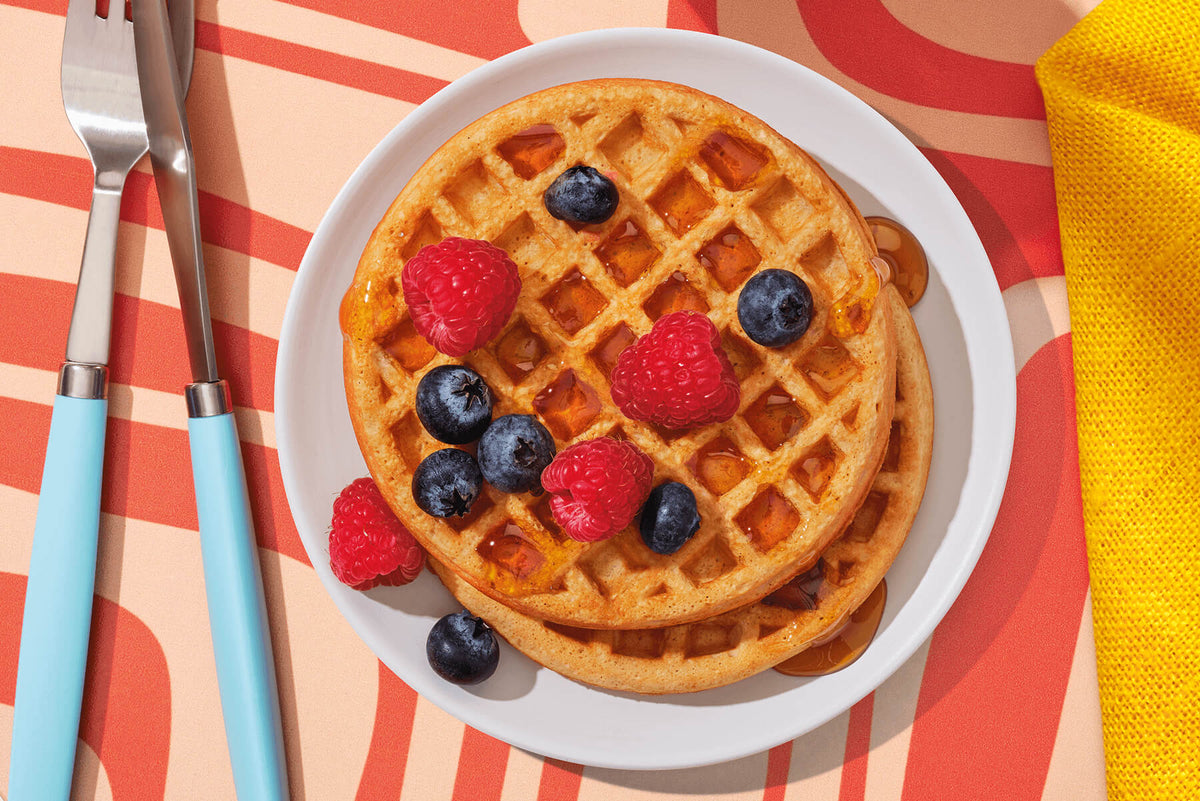 Waffles proteicos caseros
