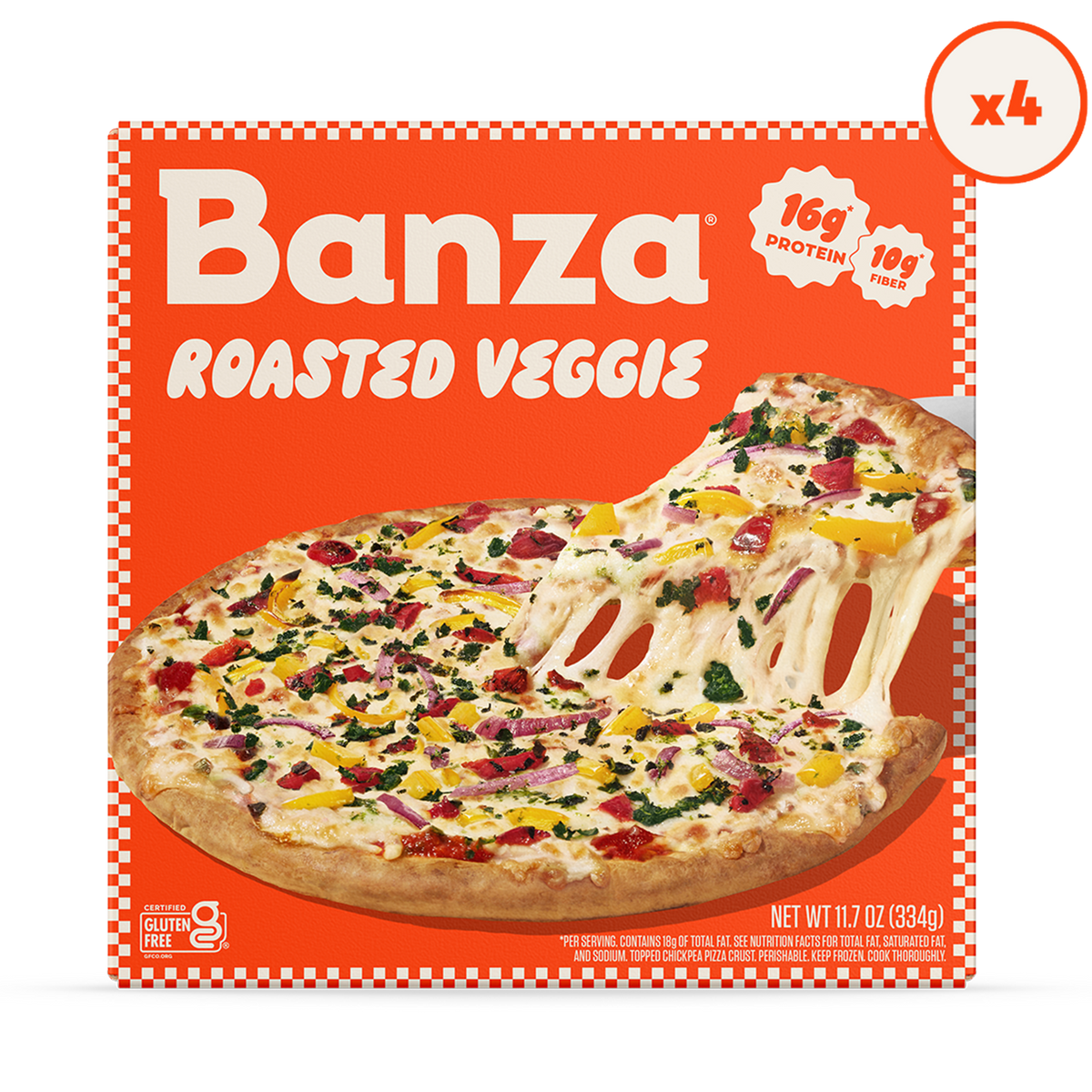 Pizza vegetariana asada