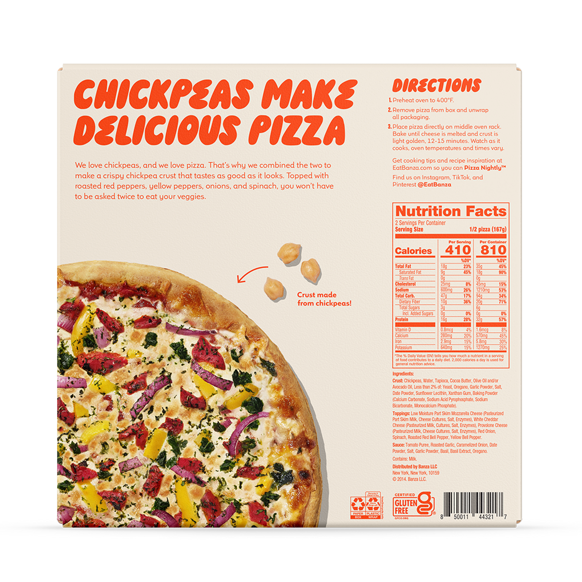 Pizza vegetariana asada