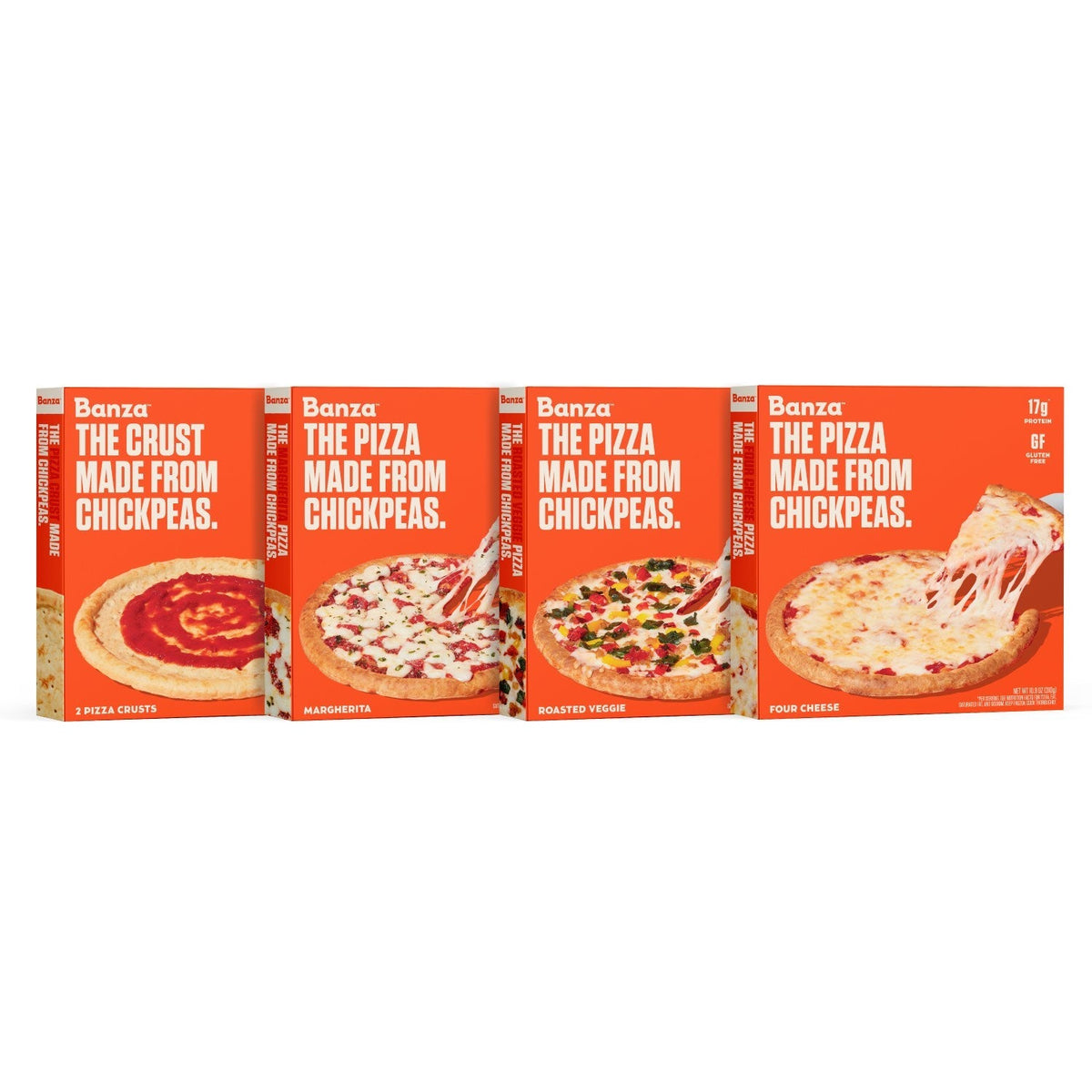 Banza Introduces First-Ever Frozen Pizzas Made with Chickpea Crusts