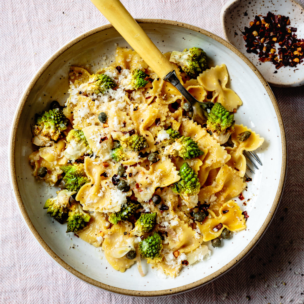 Bowties with Romanesco