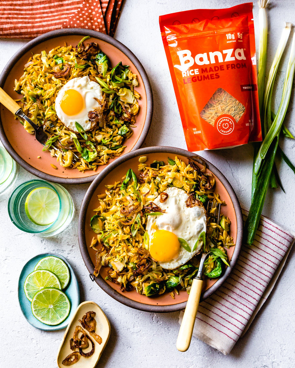 Arroz Frito Con Garbanzos Y Coles De Bruselas