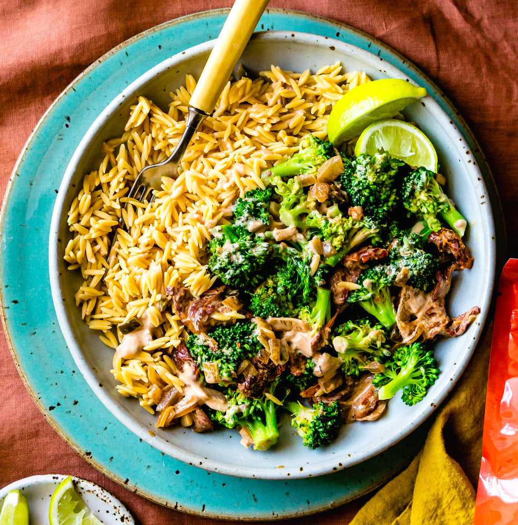 Coconut Braised Broccoli Rice Bowl