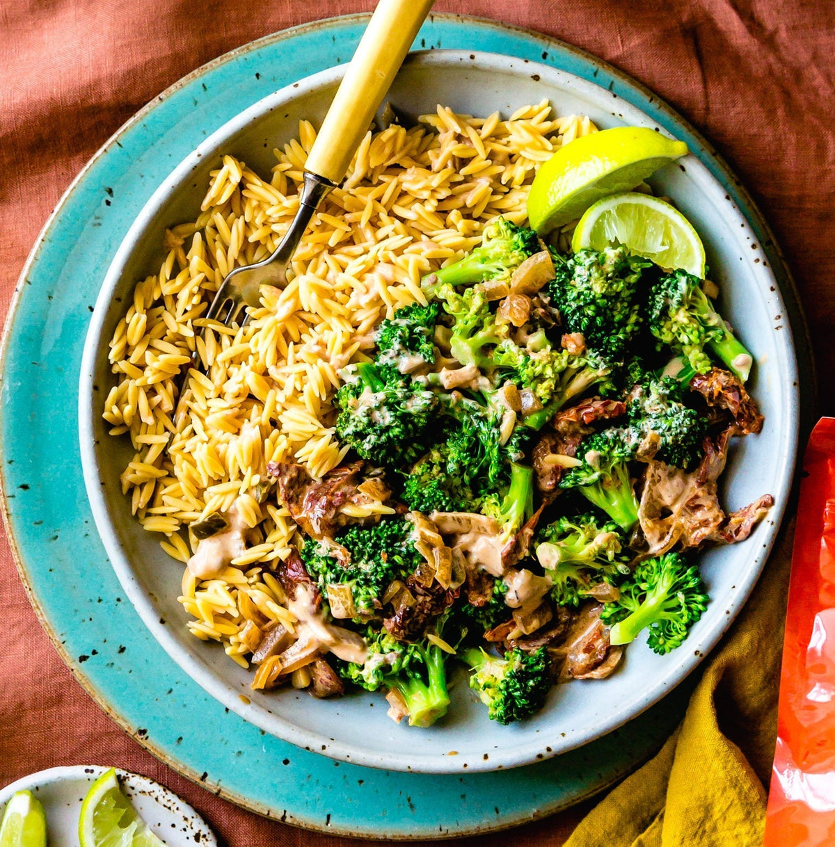 Coconut Braised Broccoli Rice Bowl