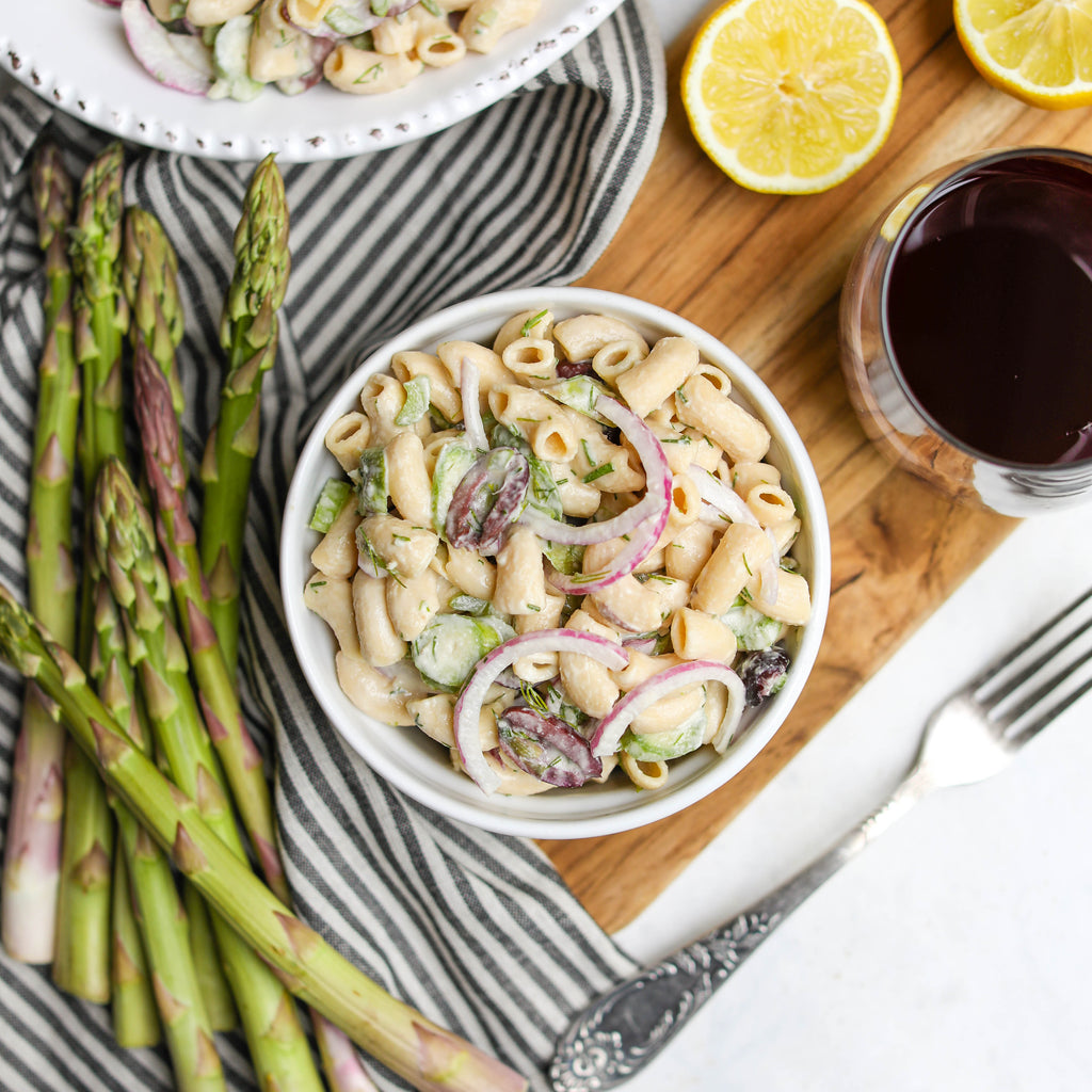 Tahini Dill Pasta Salad