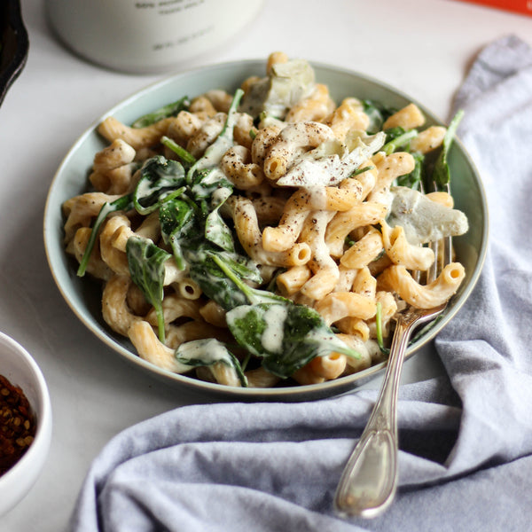 Cavatappi with Roasted Garlic Cashew Cream