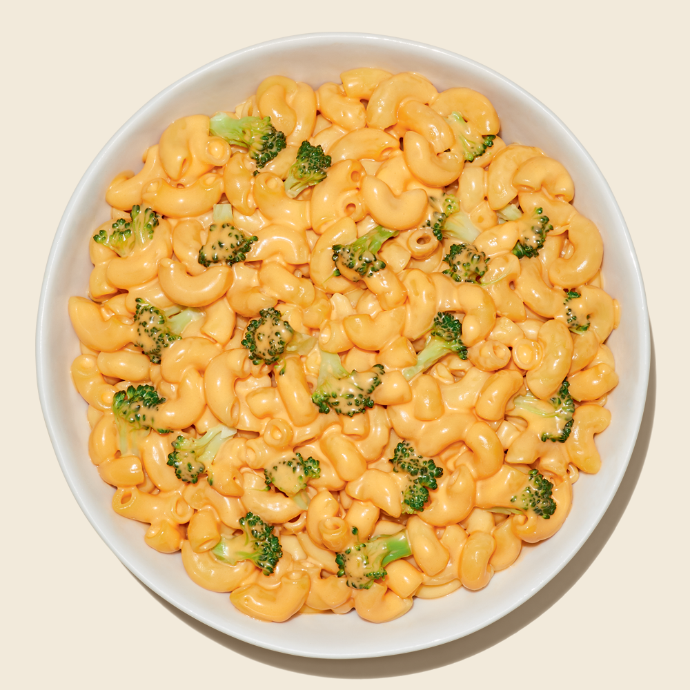Codos y Cheddar Clásico con Brócoli