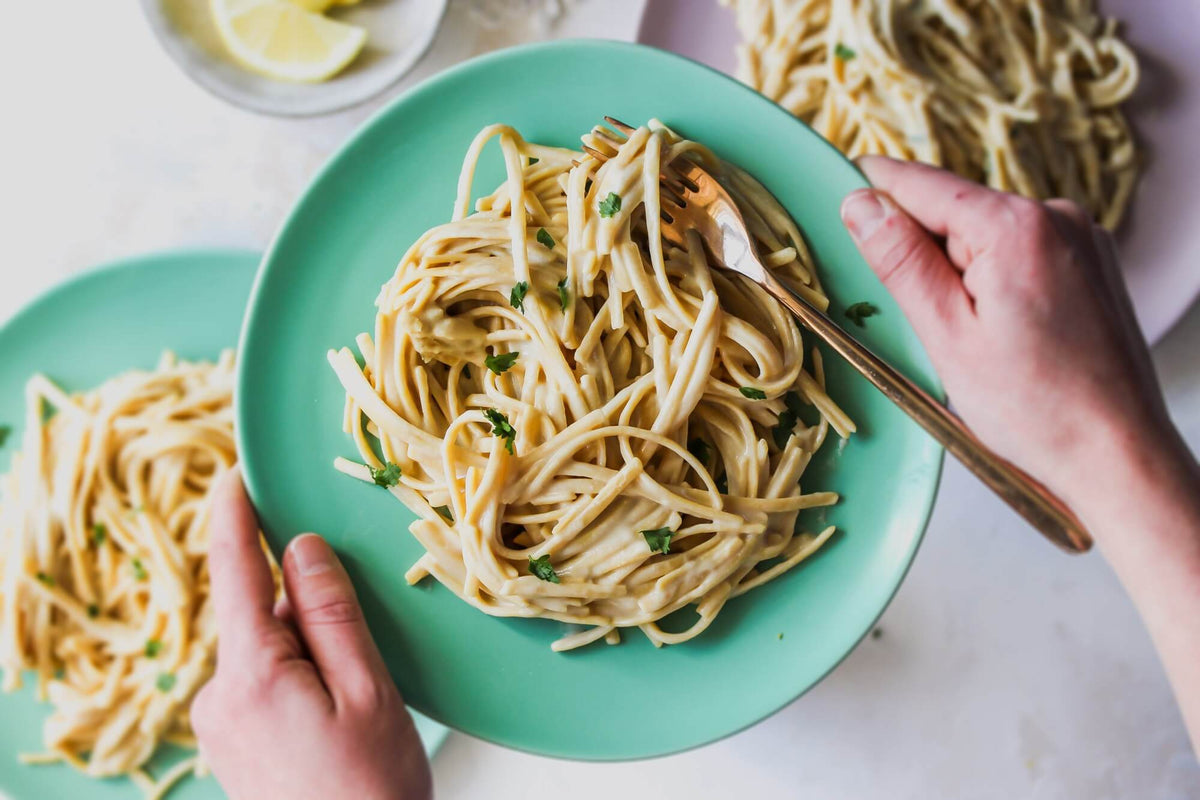 Tahini Linguini Alfredo 