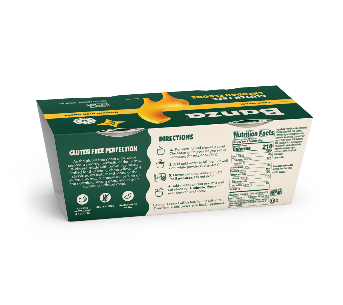 Brown Rice Microwavable Cheddar Elbows