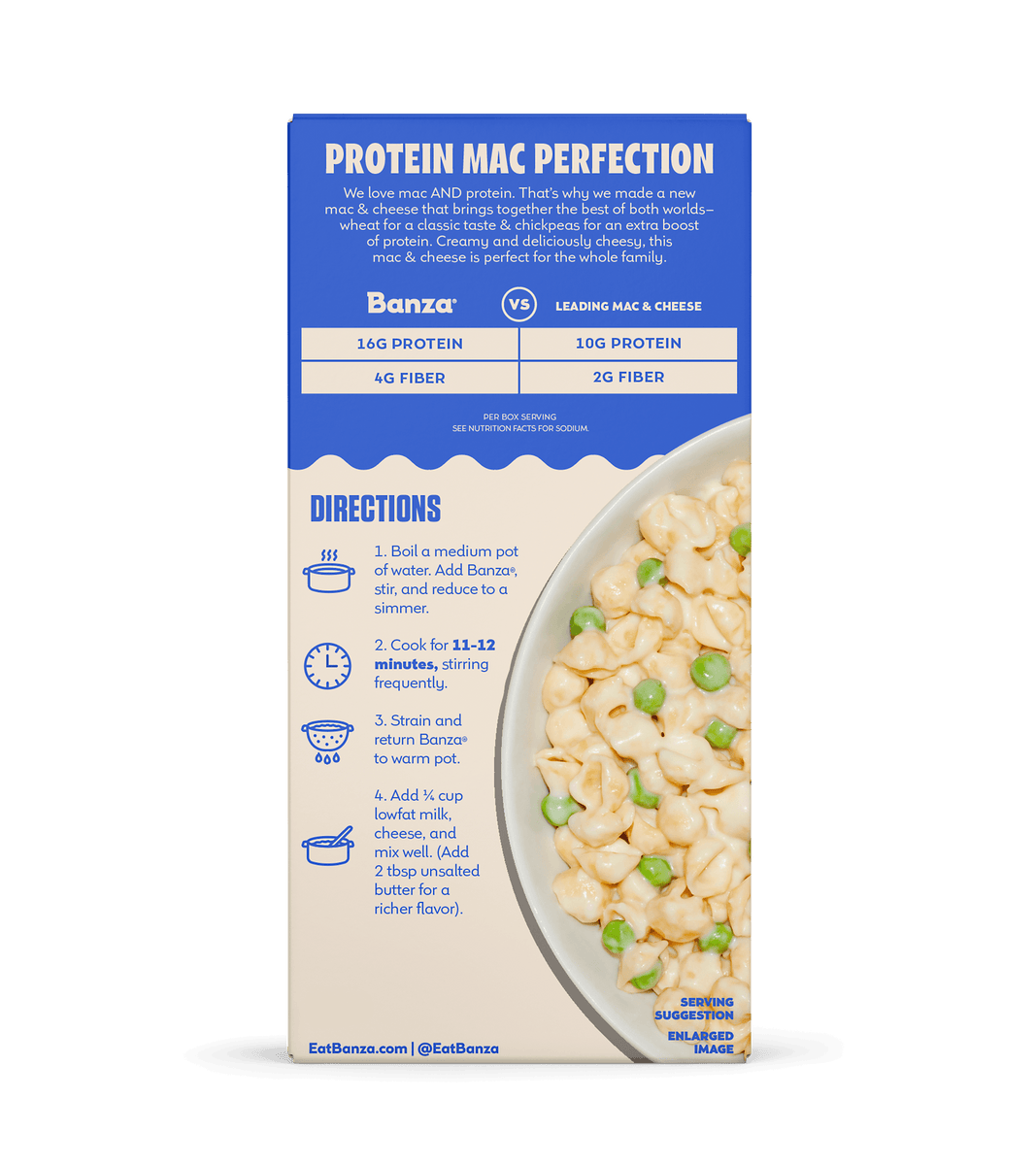 Protein Advantage Shell Protein Mac and Cheese Shells – White Cheddar: 12-Pack | Banza