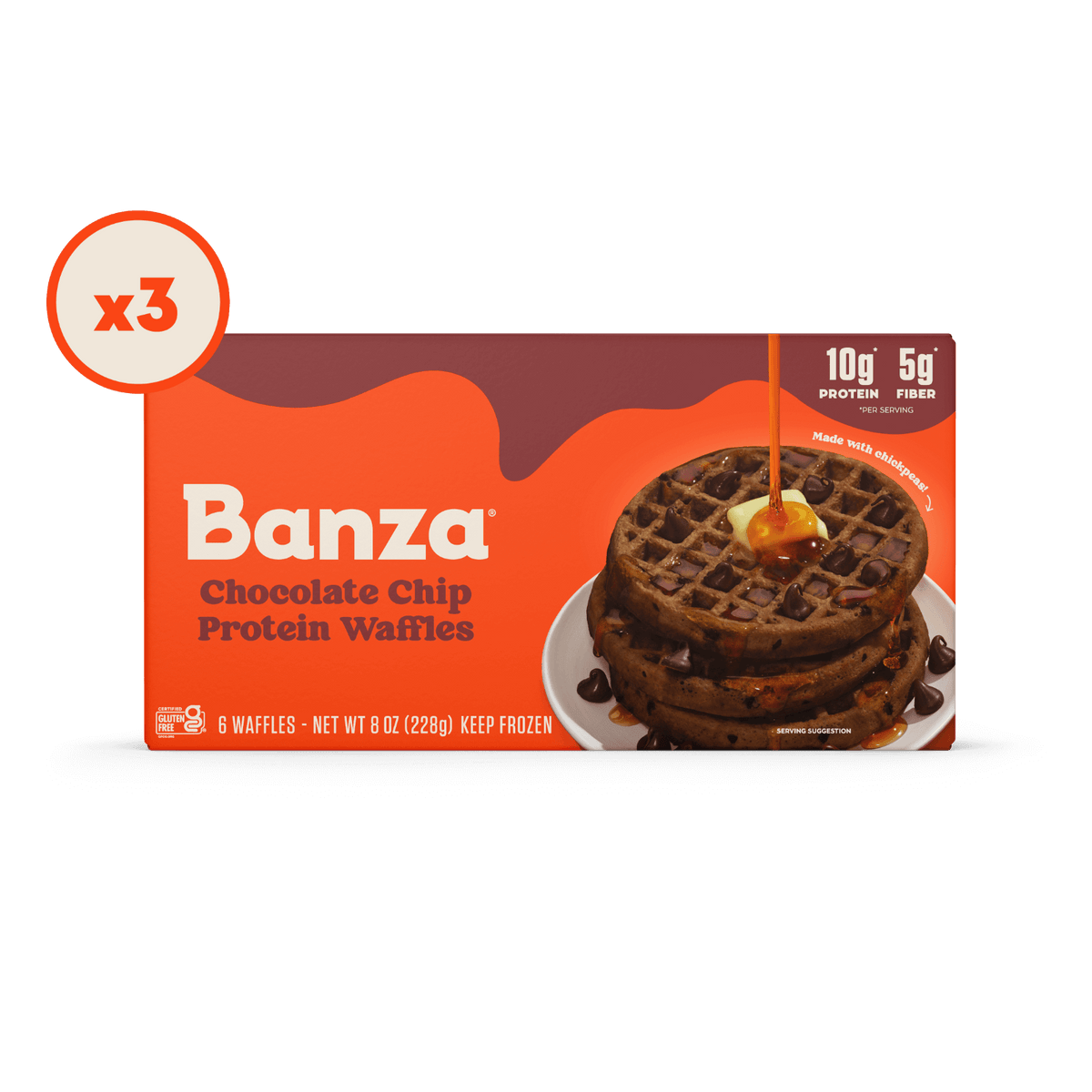 Chocolate Chip Protein Waffles