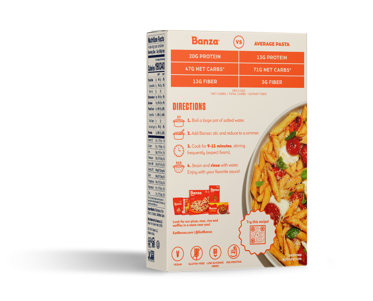 Classic Chickpea Penne Pasta Shape for Meals | Banza