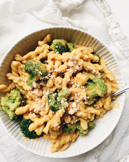 Banza pasta with brocolli